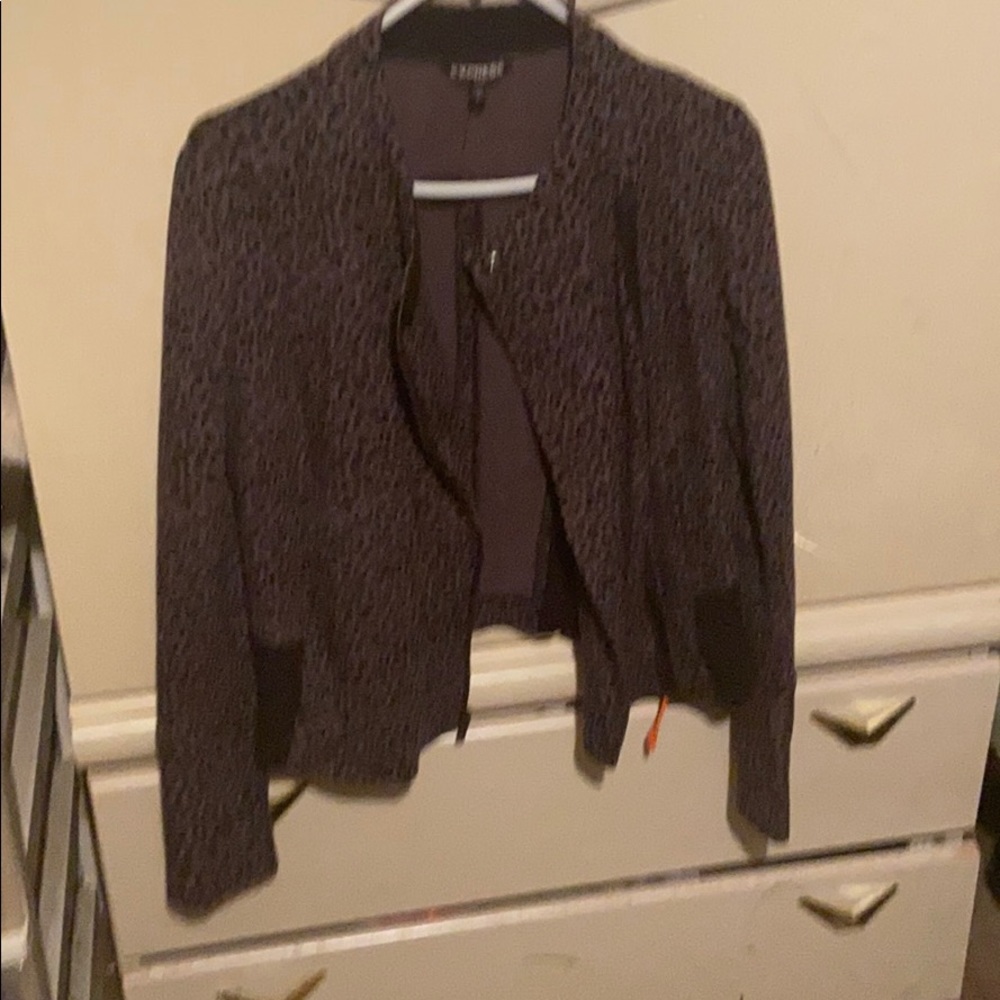 Crop print jacket
